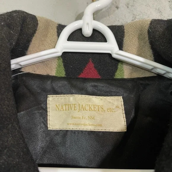 Vintage Unisex Native Jackets Santa Fe New Mexico Wool Winter Jacket Coat Sz XL - Picture 5 of 9